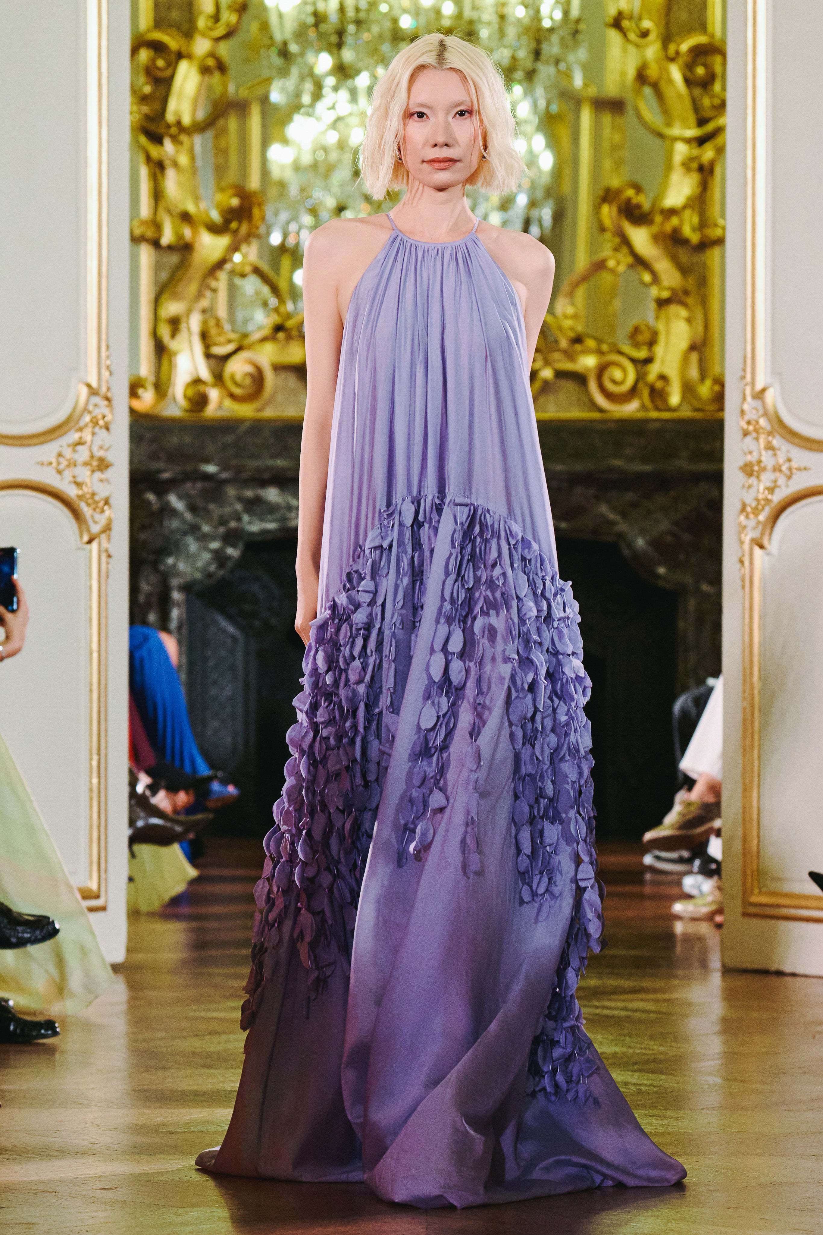 Petal drift High Neck Gown