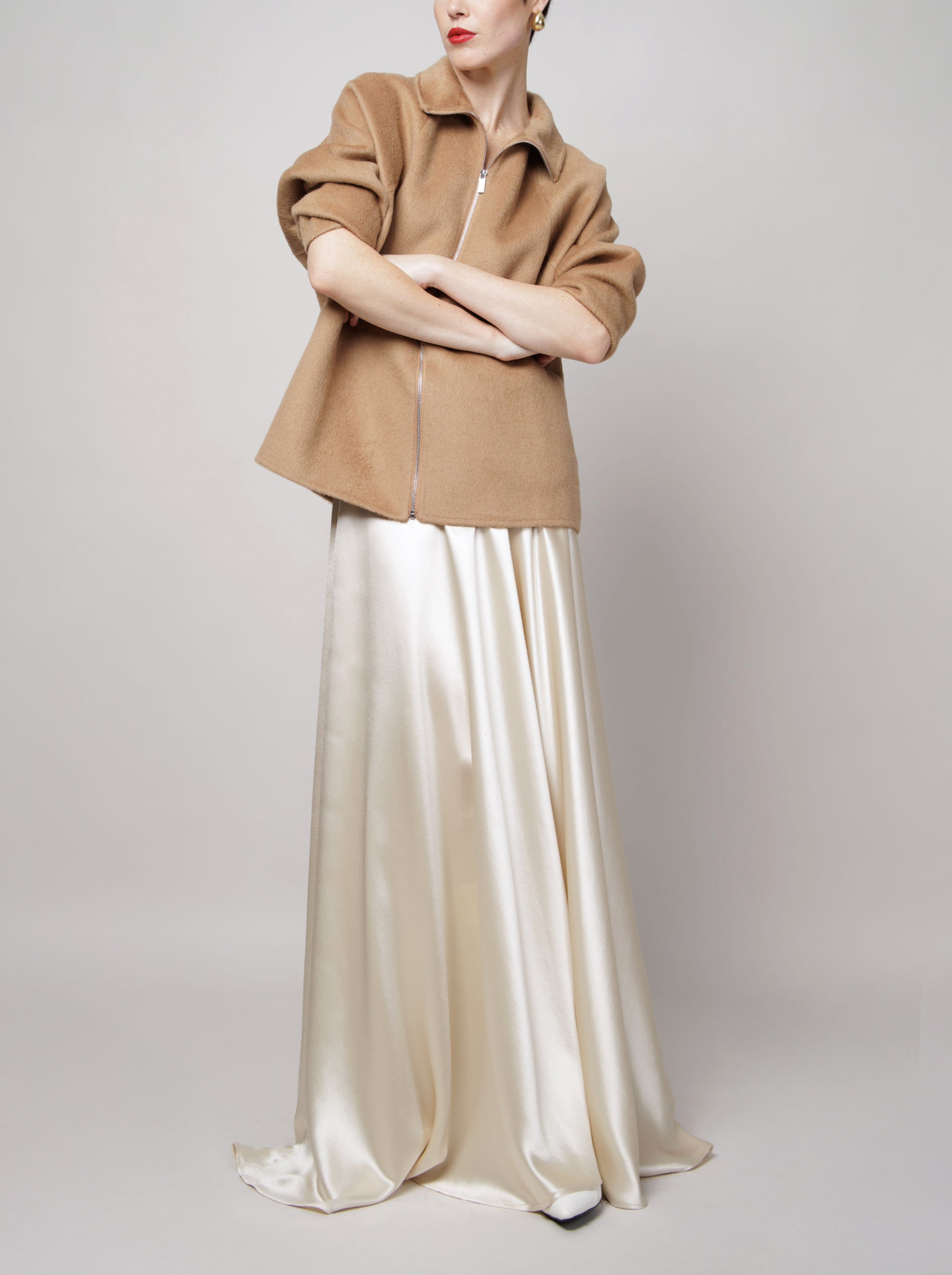 Zip Front Camel Jacket image 0