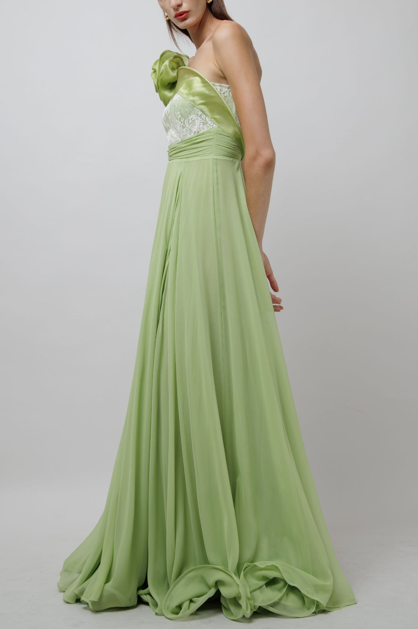 Lace Embellished Silk Dress image 2