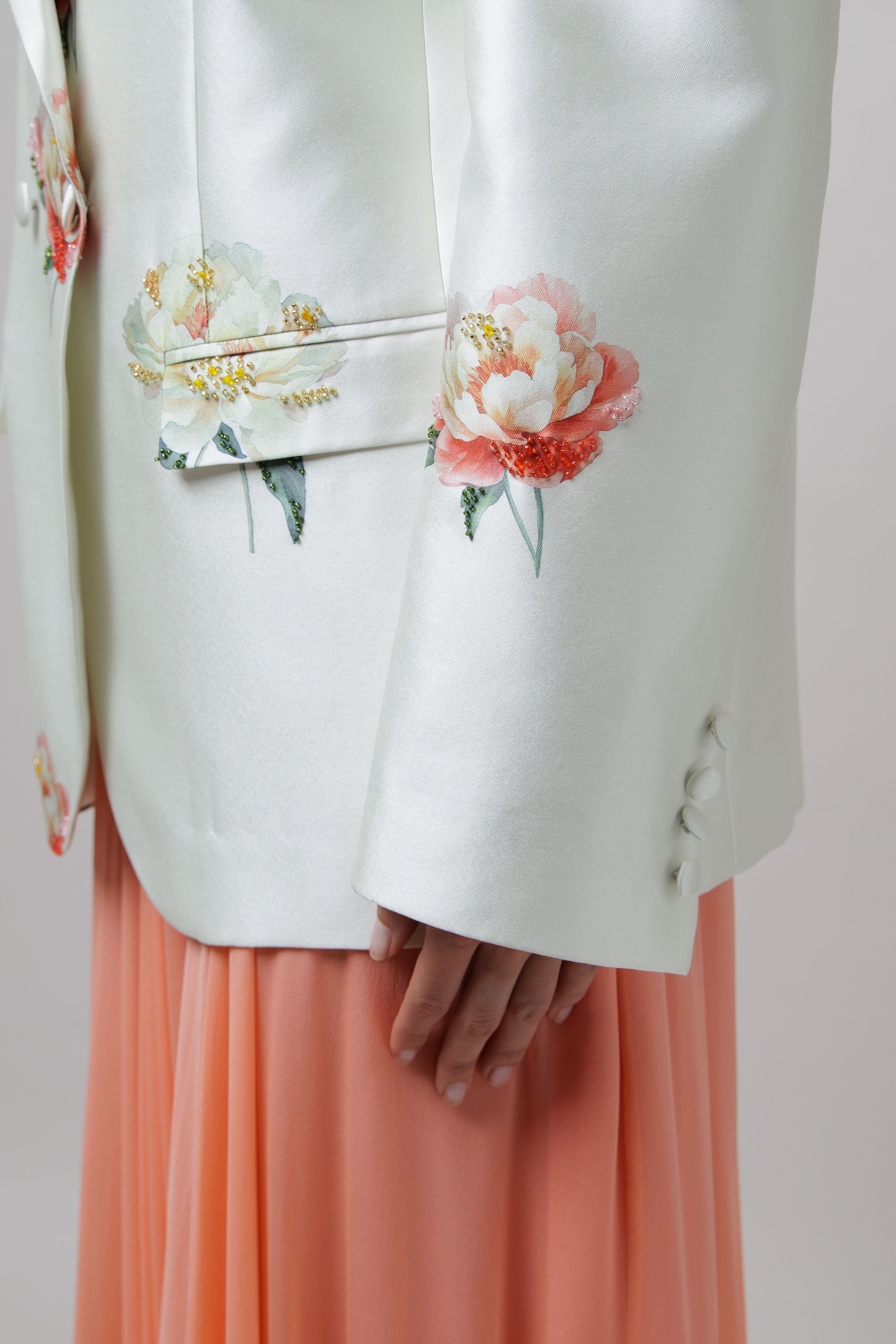 Embroidered Peony Blazer image 2